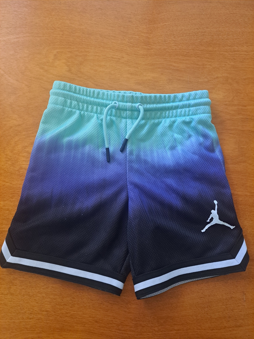 Jordan Kids Mint-to-Black Ombre Athletic Shorts